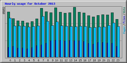 Hourly usage for October 2013