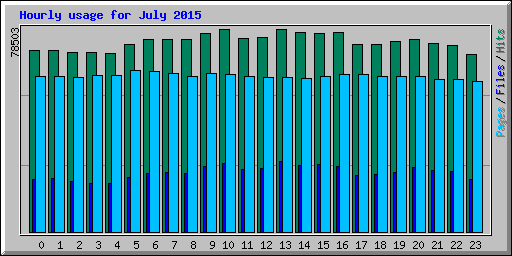 Hourly usage for July 2015