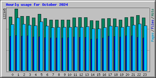 Hourly usage for October 2024